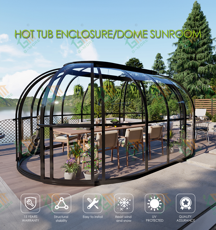 G-MORE OVAL HOT TUB ENCLOSURE/SKYDOME SUNROOM