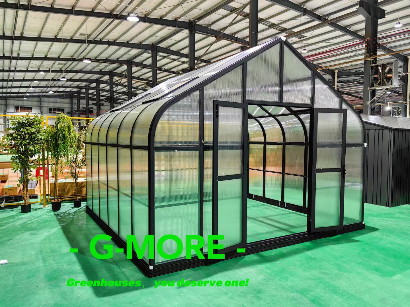 ONION SERIES GREENHOUSE-GA40-2EXT-125X256X247CM