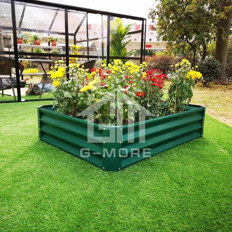 G MORE 60X60 CM Wholesale Green Rectangular Vegetable Gardening Metal  Raised Garden Beds