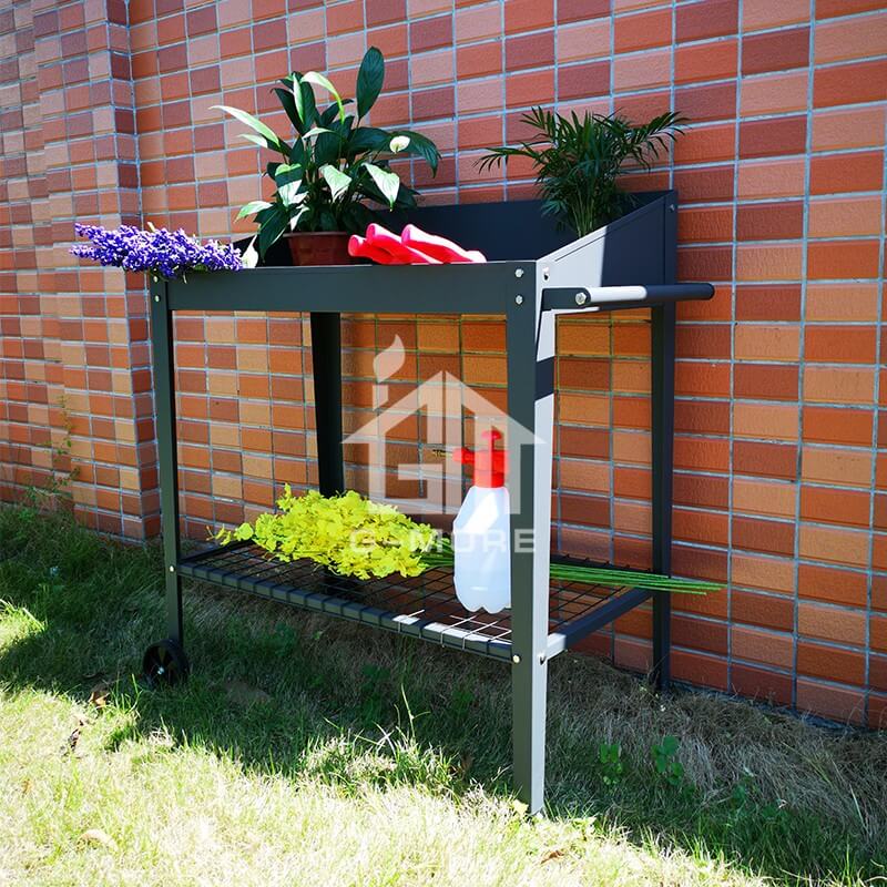 3'x1.5' G-MORE Two-Wheels, Stainless Bolt & nuts Versatile Steel Potting Bench