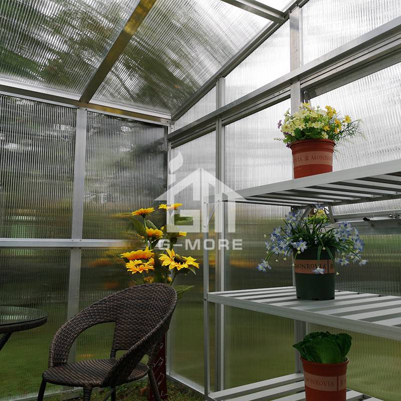 3 X 4M Pent Roof Greenhouse G-MORE Heavy duty aluminum garden sunroom kits-GM32906