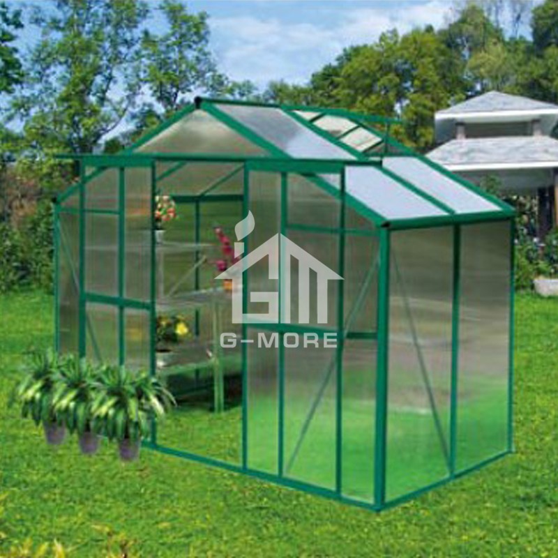 286x285cm Aluminum Greenhouse Manufacturer G-MORE Traditional Series Aluminum/Polycarbonate Hobby Greenhouse