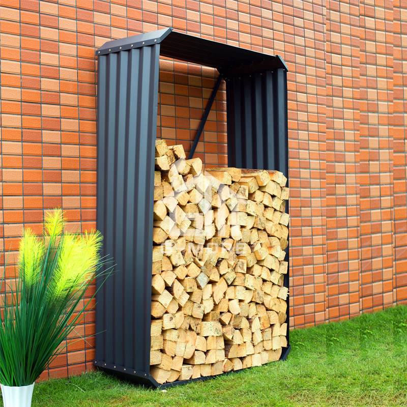 G-MORE Wholesale Rectangle Grey Firewood Storage