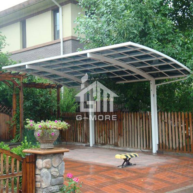 G-MORE Carport,Customize 2 Post Aluminum Frame Soild Polycarbonate Panels - GM73001