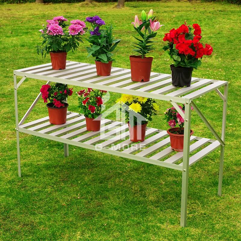 G-MORE Aluminum Staging, 2 Tier Shelf Rack - GM51012