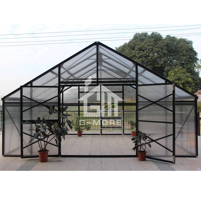 16'x40' G-MORE 5M Width Series, Strong Aluminm Frame 10MM Polycarbonate Panels - 5M X 12M