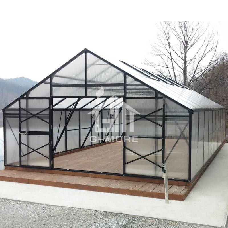 16'x40' 10mm Thick Greenhouse Polycarbonate + 5m Width Greenhouse Frame Garden House