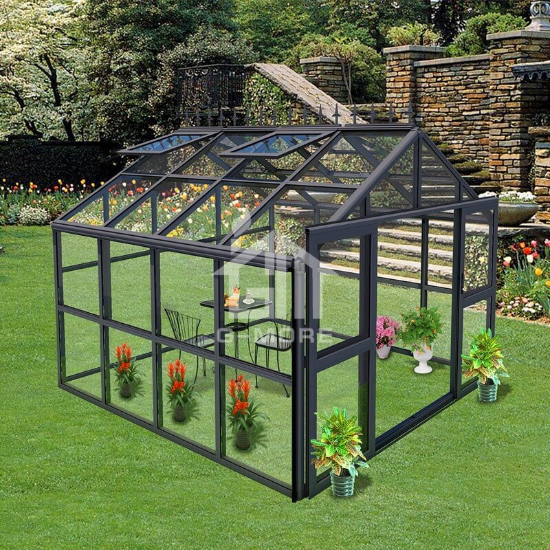 10.4'x10' G-more Empire Series G-MORE Luxury Free Standing Aluminum Sunroom Glass House Kits-GM36404