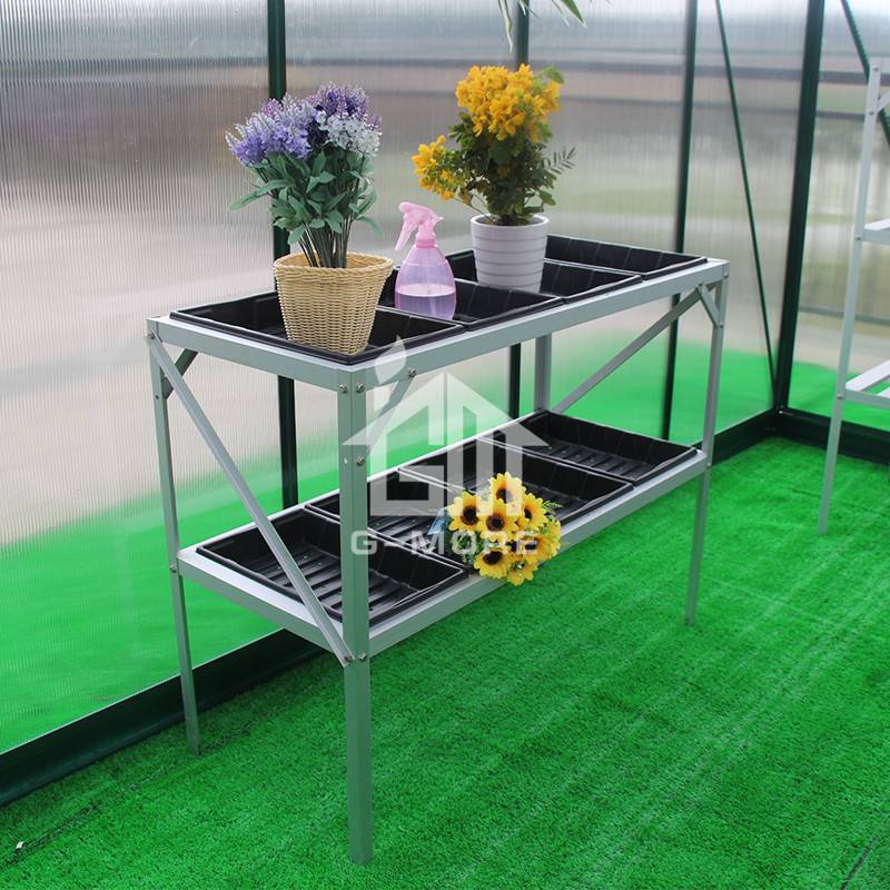 G-MORE Aluminum Staging, 2 Tier Shelf Rack - GM52052-4