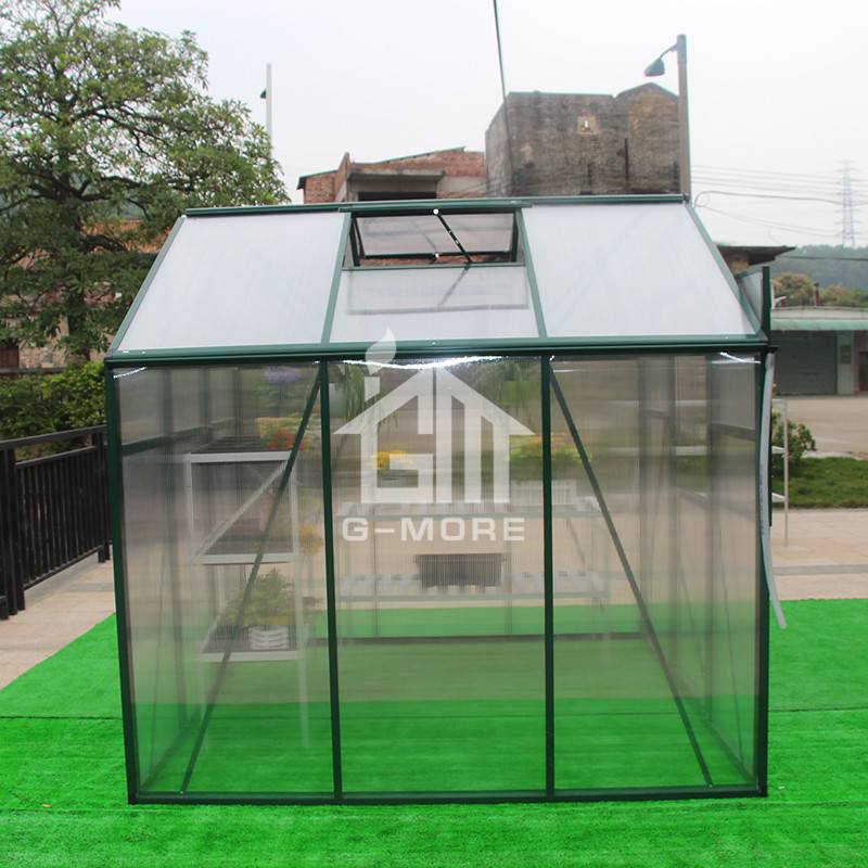 9.2'x9.2' Modular Design 4mm Thick PC Double Wall Greenhouse