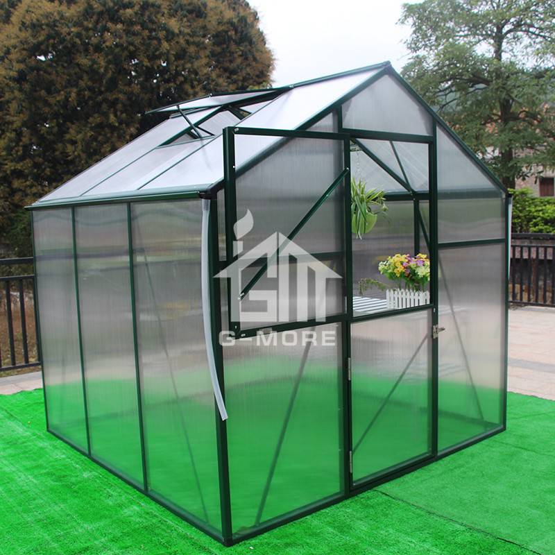 9.2'x9.2' Modular Design 4mm Thick PC Double Wall Greenhouse