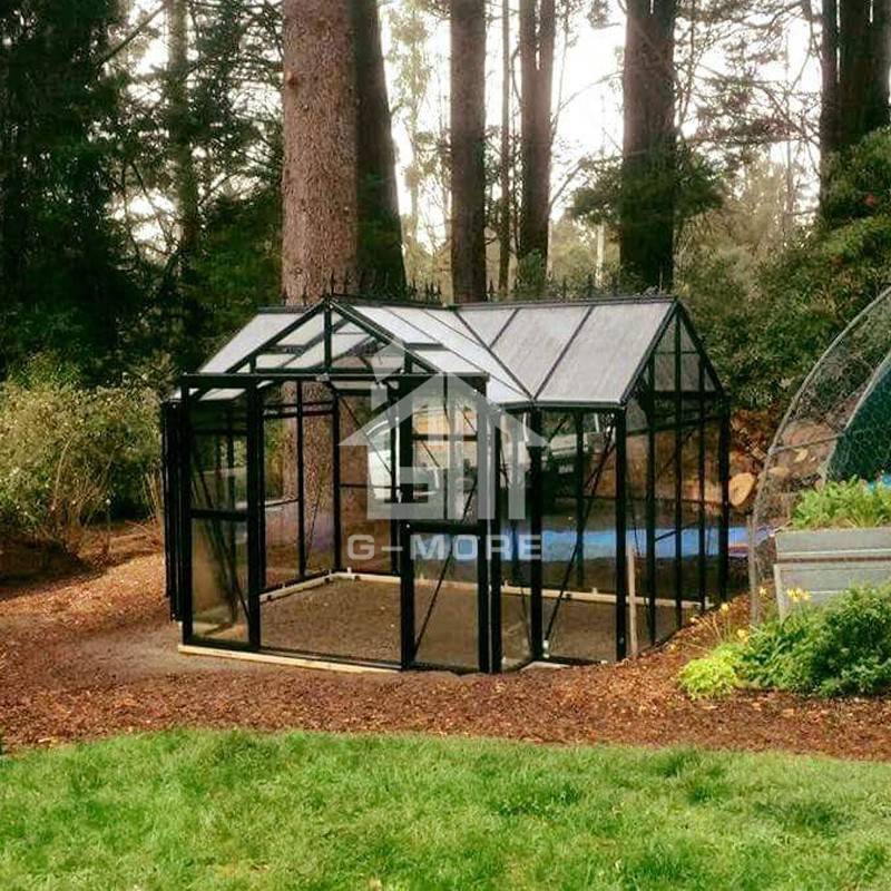 10.5'x12.3 G-more Orangery series Easy Assembly Glass Greenhouse-GM34506