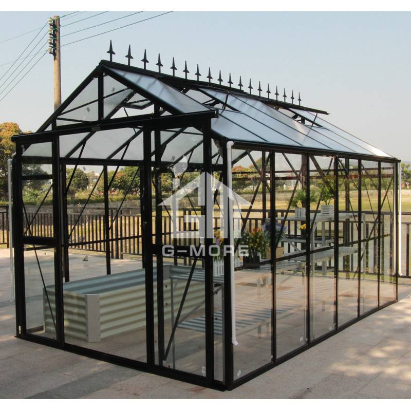 8'x12.5' G-MORE Premium Imperial Series Aluminum Profile + Glass, Super Strong DIY Glasshouse