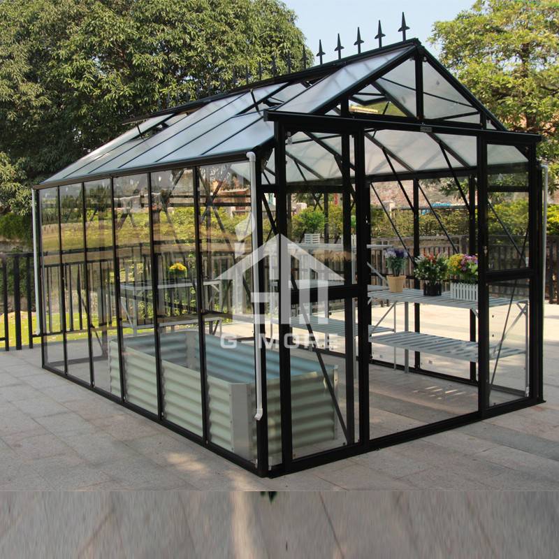 8'x12.5' G-MORE Premium Imperial Series Aluminum Profile + Glass, Super Strong DIY Glasshouse