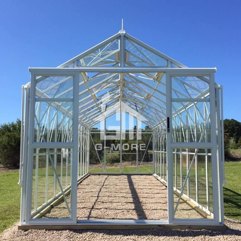 8'x25' G-MORE Premium Imperial Series Optional PC/Glass Glazing, Durable Easy DIY Freely Extended Glasshouse