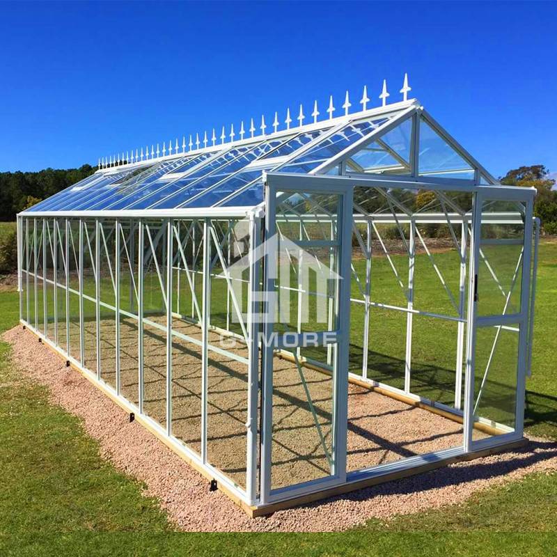 8'x25' G-MORE Premium Imperial Series Optional PC/Glass Glazing, Durable Easy DIY Freely Extended Glasshouse