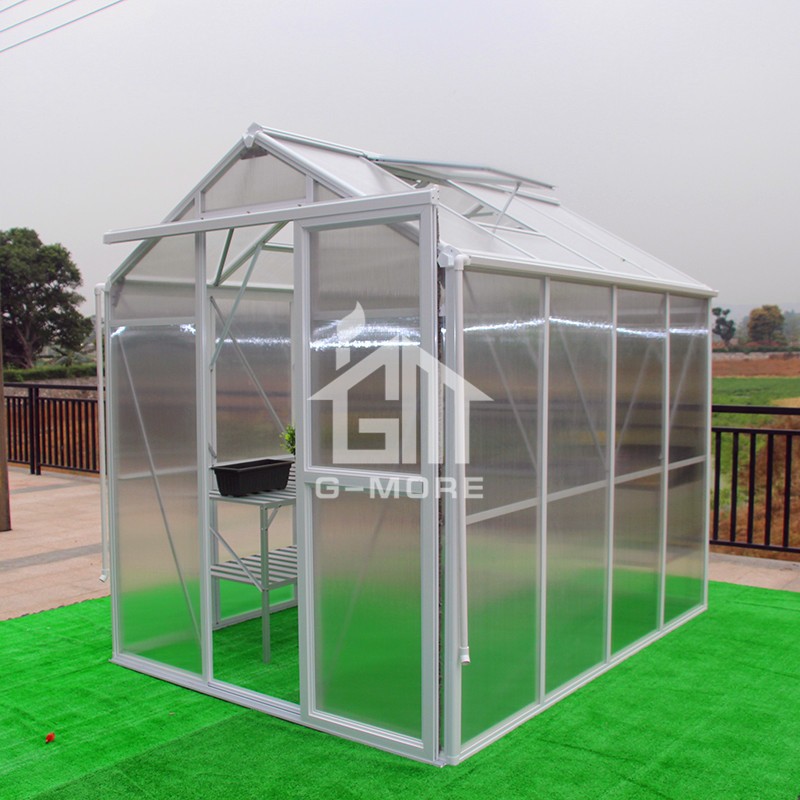 6.3'x8.4' G-more Imperial Series Single Door Luxury Polycarbonate Greenhouse - GM34304