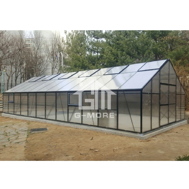 16'x40' G-MORE 5M Width Series, Strong Aluminm Frame 10MM Polycarbonate Panels - 5M X 12M