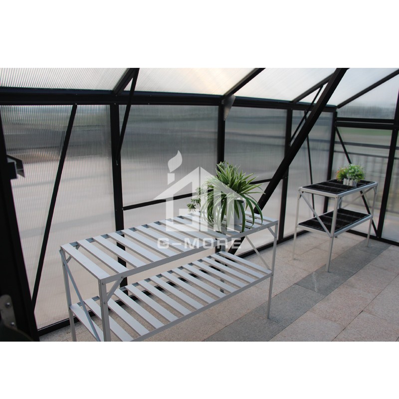 13'x33' G-MORE  4M Width/10M Length Heavy Duty Grow Smart Aluminium 10MM Polycarbonate Black Hobby Greenhouse