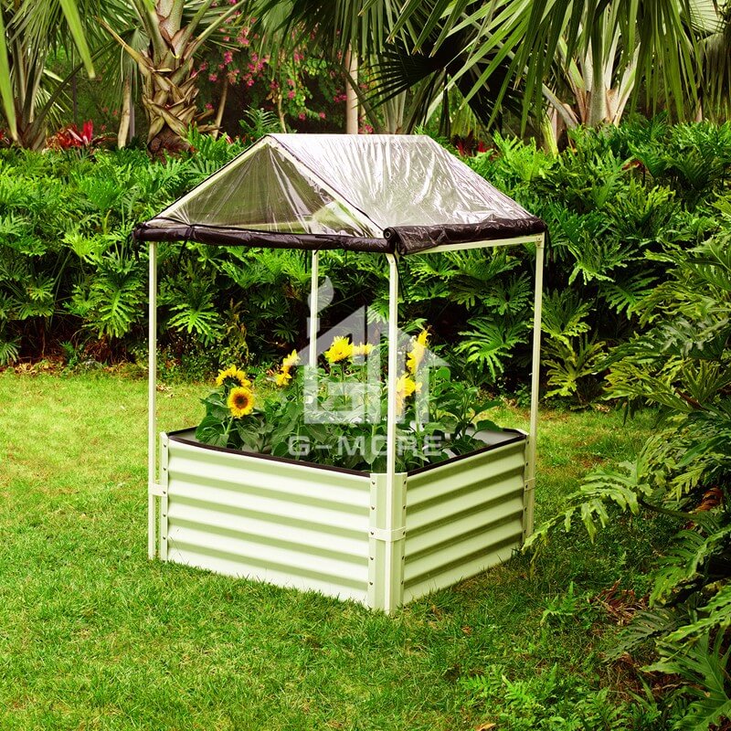 G-MORE 110 x 110 x 150cm Garden Grow Bed With Cover