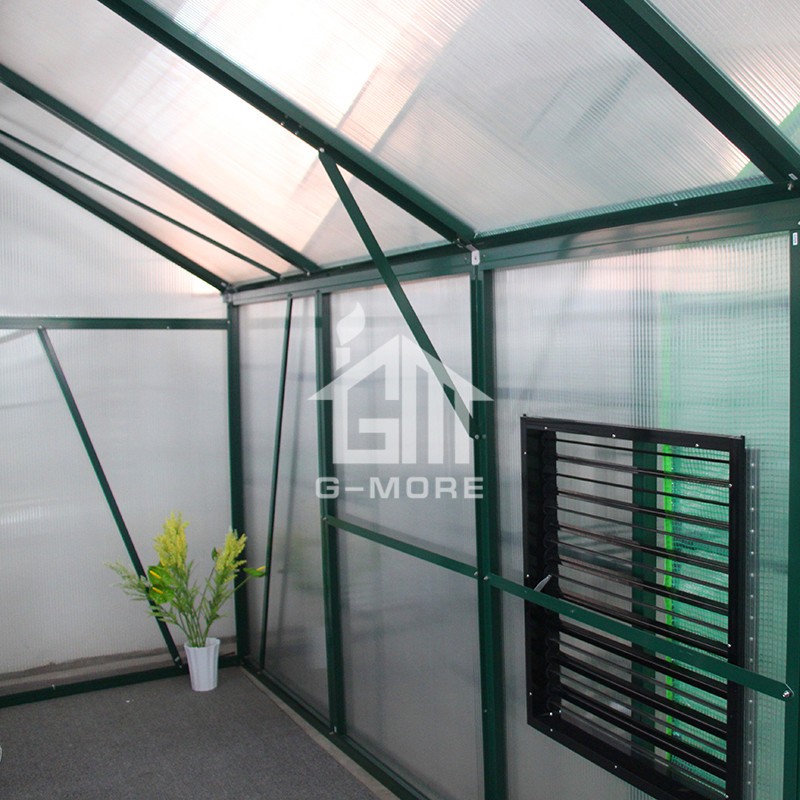25'x 13' G-more Titam Series 7M Width PC Sheet Cover and Large Size Agricultural Greenhouse - GM32704