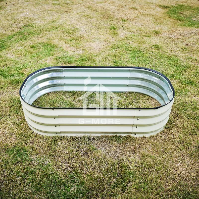 G-MORE 60 x 120CM Fast Assembly Creme Raised Garden Beds