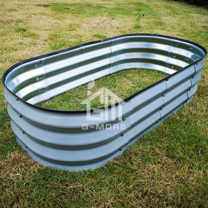 G-MORE 60 x 120CM Fast Assembly Sliver Raised Garden Beds