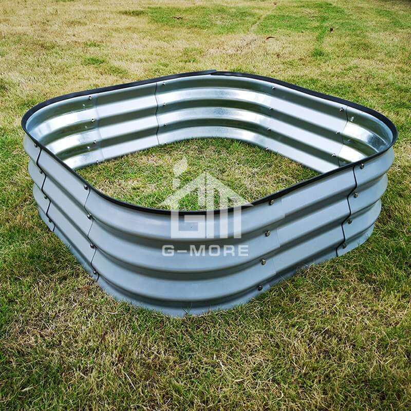 G-MORE 90 x 90CM Fast Assembly Sliver Raised Garden Beds