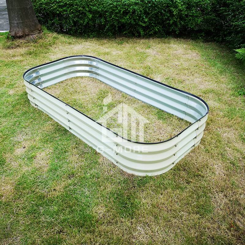 G-MORE 90 x 180CM Fast Assembly Creme Raised Garden Beds