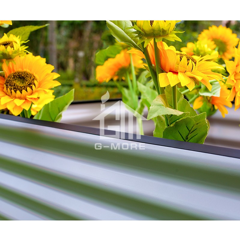 G MORE 90X180 CM Wholesale Sliver Rectangular Vegetable Gardening Metal  Raised Garden Beds