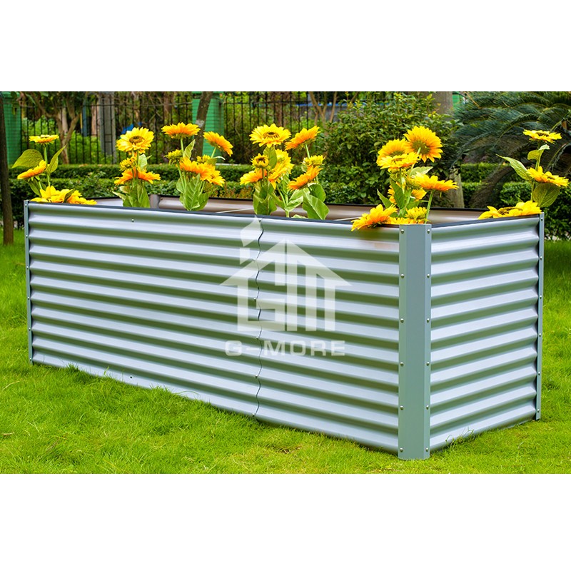 G MORE 90X180 CM Wholesale Sliver Rectangular Vegetable Gardening Metal  Raised Garden Beds