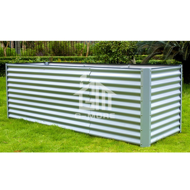 G MORE 90X180 CM Wholesale Sliver Rectangular Vegetable Gardening Metal  Raised Garden Beds