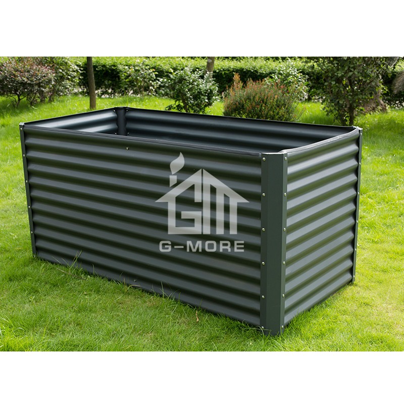 G MORE 90X180 CM Wholesale Grey Rectangular Vegetable Gardening Metal  Raised Garden Beds