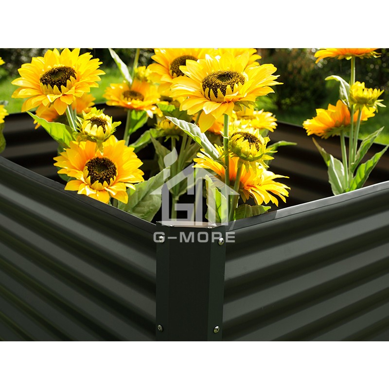 G MORE 90X180 CM Wholesale Grey Rectangular Vegetable Gardening Metal  Raised Garden Beds